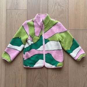 Kids Stella McCartney Pink and Green Jacket Fleece Jacket- NWOT